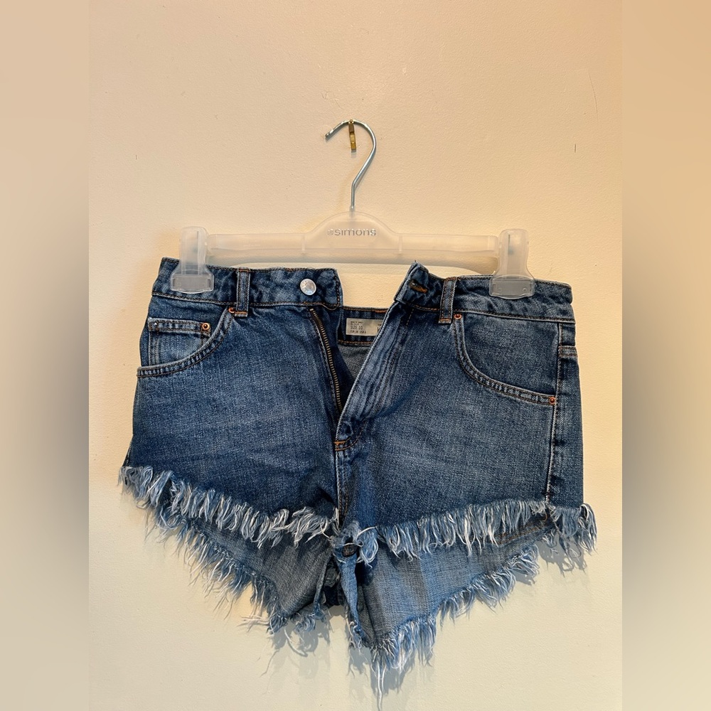 High Waisted Topshop Denim Shorts